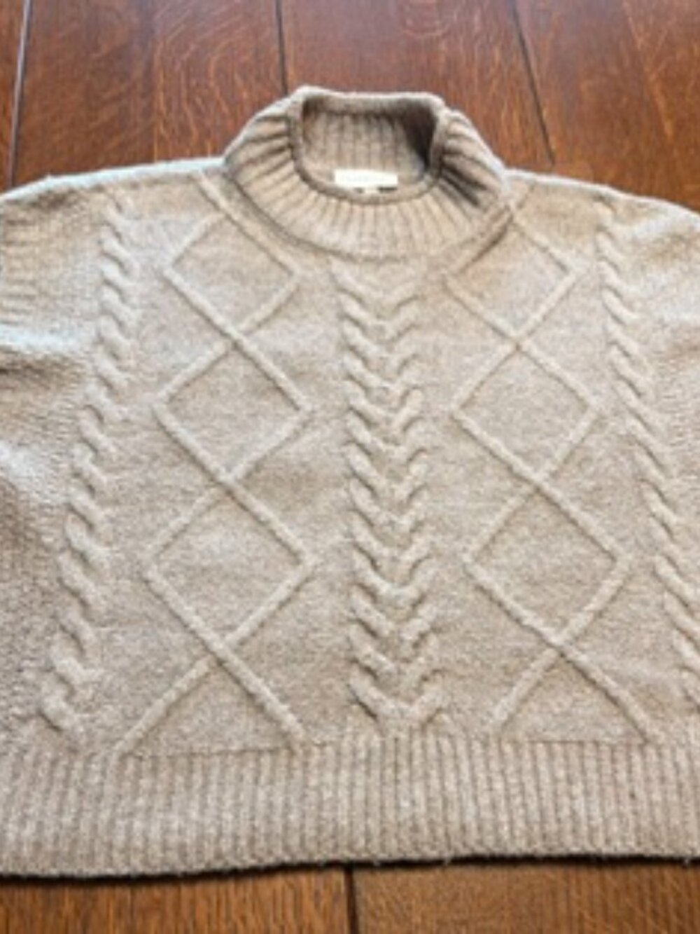 ENTRO Sleeveless Sweater Mock Neck-Taupe